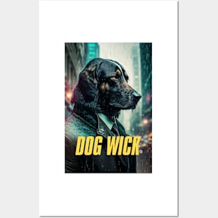 Dog Wick #3 with text Posters and Art